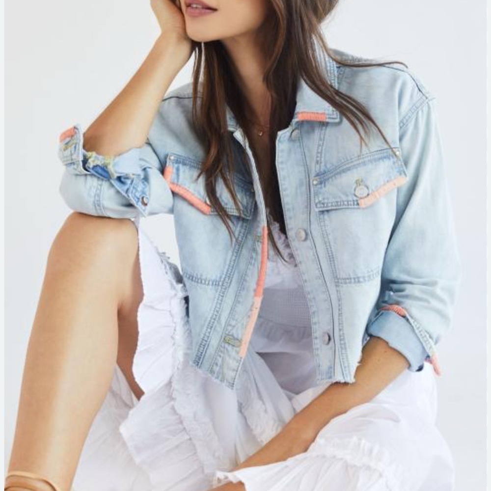 Nwot. Tribal jean jacket
